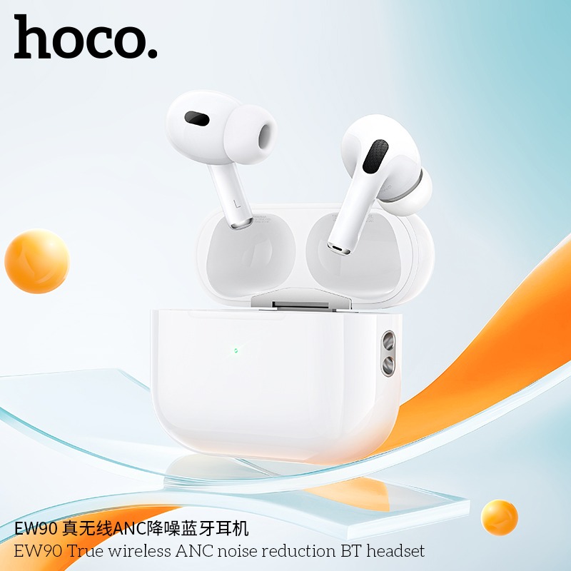 Tai nghe có phần đuôi thuôn dài, viền bóng như bản AirPods Pro thật.